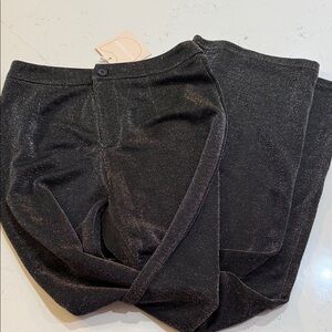 Kittenish Metallic Black Trousers